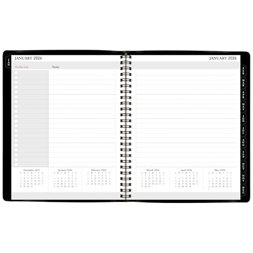 OFFICE DEPOT 13-MONTH MONTHLY PLANNER 7" X 9" BLACK JAN 2026 - JAN 2027 - Brand New