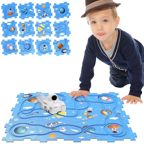 WISMIKA PUZZLE TRACK EDUCATIONAL PLAY SET-PLASTIC BATTERY OPERATED (SPACE) Like New