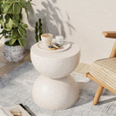 ROYAL WINDSOR SEMI-CIRCULAR MAGNESIUM OXIDE SIDE TABLE MODERN - WHITE - Like New