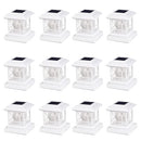 AEFRELEOHT Solar Post Cap Lights Warm White RGB Automatic Cycling 2 Modes - Brand New