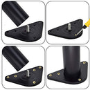 28" Metal Desk Table Furniture Stainless Steel Legs Set of 4 B08BZCC4V9 - Black - Brand New