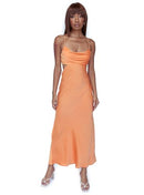PRINCESS POLLY WOMEN'S GISELLE MIDI DRESS - SIZE: WOMEN 4 - ORANGE - Brand New