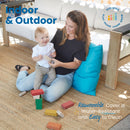 ECR4KIDS JUMBO FLOOR PILLOW, 16W X 16L - TURQUOISE - Like New