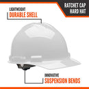 Malta Dynamics Made in US 4 Pt. Suspension Hard Hat Ratchet Cap Style - Brand New
