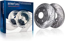 Detroit Axle Rear Drilled Rotors Brake Pads Left Brake Caliper B09XGR429H - Brand New