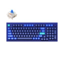 KEYCHRON Q5 QMK MECHANICAL KEYBOARD FULL GATERON G PRO BLUE SWITCHES - NAVY BLUE - Like New