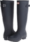 HUNTER FOOTWEAR WOMEN'S ORIGINAL TALL BACK ADJUSTABLE RAIN BOOTS NAVY SIZE 7 - Like New