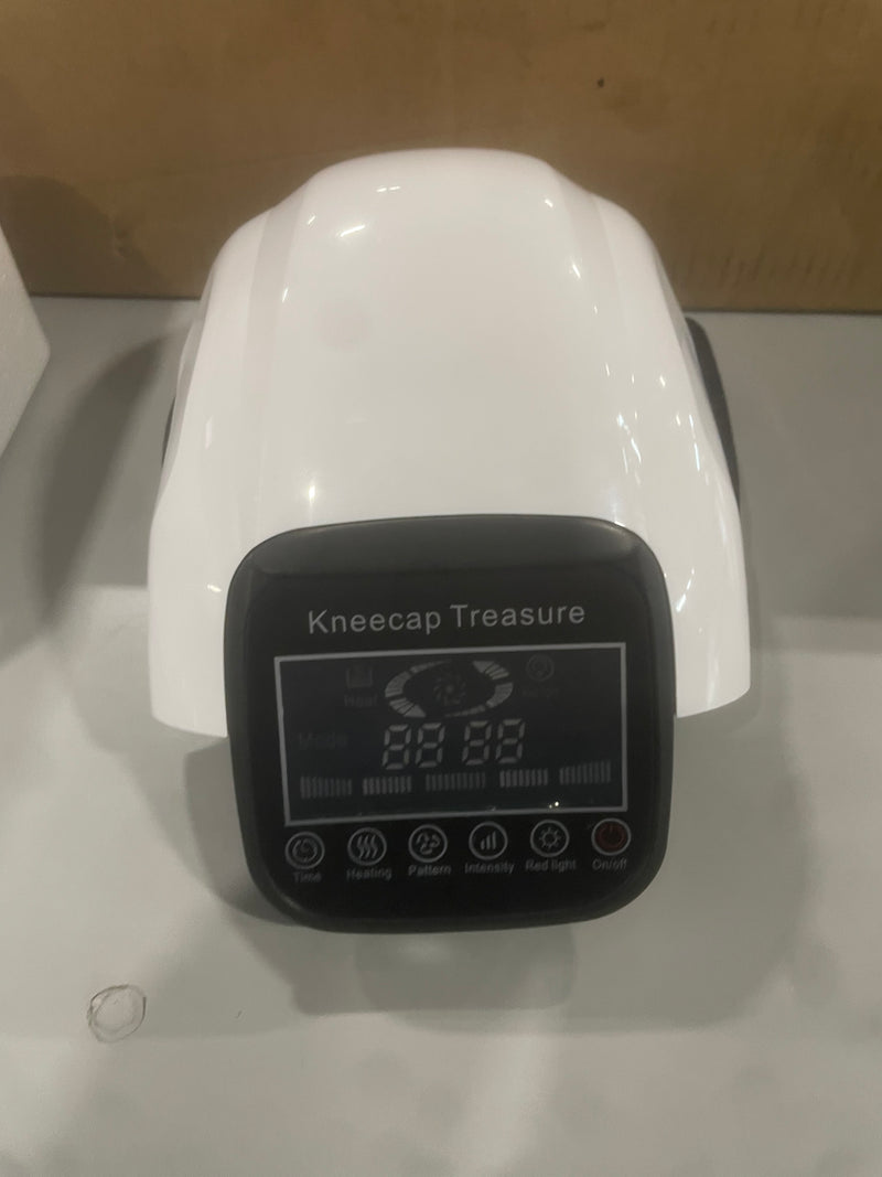 GENERIC KNEE MASSAGER HY-991 HEATED AIR VIBRATION RELAX KNEE JOINT - WHITE - Like New