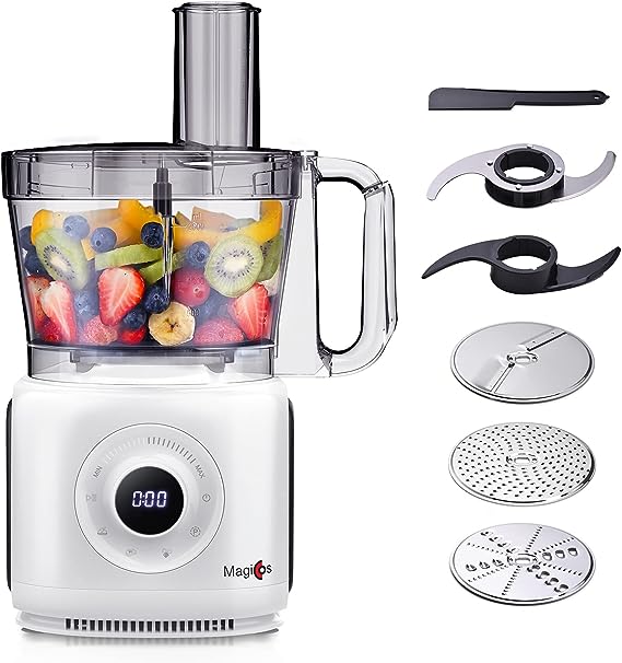 MAGICCOS 7-in-1 Large Digital Food Processors 14Cup 1000W - Scratch & Dent