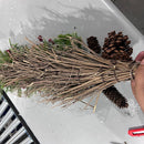 ARTIFICIAL RED BERRY STEMS PINE BRANCHES FOR CHRISTMAS - GREEN - Like New
