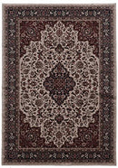 Linon Emerald Barton Cream & Rust Area Rug 6.7 X 9.7 Ft Traditional Decor - Brand New