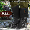 HUNTIT Rubber Work Boots for Men Multi-Season Waterproof Rubber Boots Black 8 - Brand New
