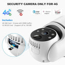 FANCYSEPT 4G LTE CELLULAR SOLAR SECURITY CAMERA WIRELESS OUTDOOR - WHITE - Like New