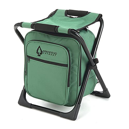 ARROWHEAD OUTDOOR MULTI-FUNCTION 3-IN-1 COMPACT CAMP CHAIR - GREEN - Like New