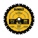 DEWALT CIRCULAR SAW BLADE 7 1/4 INCH 24 TOOTH WOOD CUTTING DWA171424B10 10 COUNT - Like New