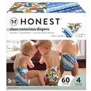 The Honest Company Comfort Dry Diapers Tie-Dye For and Cactus Cuties 60 Count - Brand New