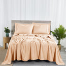 BIBB HOME 2000 COUNT 6-PIECE RAYON BAMBOO SHEET SET CAL KING BLUSH - Like New