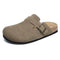 XIakolaka Women Suede Clogs Adjustable Buckle Slip On Home Clog Taupe Size 9 - Like New