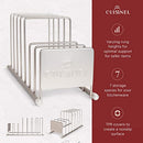 CUISINEL LID AND DISH ORGANIZER RACK, SATIN NICKEL - Like New