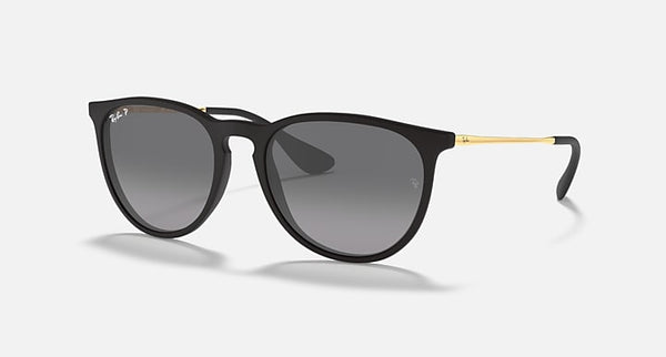 RAY BAN ERIKA COLLECTION, MATTE RUBBER BLACK FRAME, BLACK LENSES, 54MM - Like New