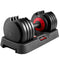 CURSOR FITNESS ADJUSTABLE DUMBBELLS, 5-IN-1 QUICK ADJUSTABLE WEIGHTS - BLACK/RED - Like New