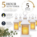 THE NIFTY NOOK Farm House Lanterns (3 Pc Set) 10" Decorative Lanterns FLameLess - Brand New