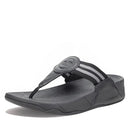5941163 FitFlop Women Walkstar Toe-Post Sandals, All Black, 8.5 - Like New