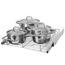 Smart Design Pull-Out Cabinet Organizer Single Level Chrome, - Scratch & Dent