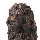 Glitzhome 20.75H MGO Guardian Sitting Lion Statue 2025400011- Brown - Brand New