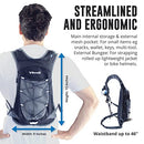 VIBRELLI HYDRATION BACKPACK & 2L HIGH FLOW BITE VALVE W/ BLADDER - ORANGE - Like New