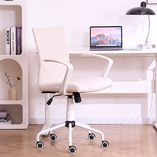 Efomao Desk Chair for Home Office Meeting Space LK-1042 - White - Like New