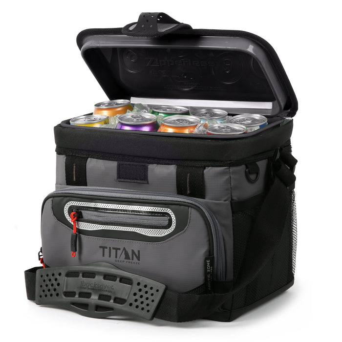 TITAN BY ARCTIC ZONE DEEP FREEZE ZIPPERLESS HARDBODY 8QT COOLER - Sharkskin Gray - Like New