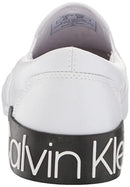 CALVIN KLEIN MEN'S RYOR SNEAKER WHITE TUMBLED LEATHER SIZE 8 - Like New