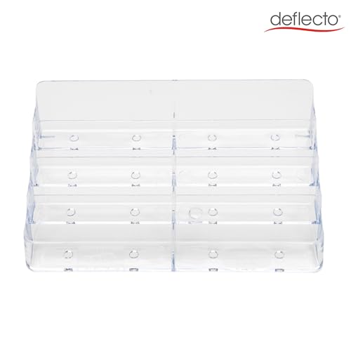 DEFLECT-O DEFLECTO 70801 EIGHT-POCKET BUSINESS CARD HOLDER CAPACITY 400 CLEAR - Brand New