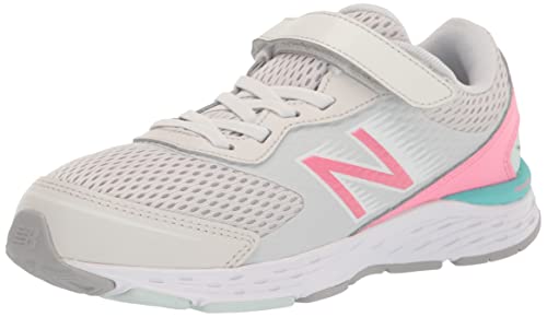 IA680BP NEW BALANCE KID'S 680 V6 HOOK AND LOOP SHOE NIMBUS CLOUD/BUBBLEGUM/SURF - Like New