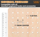 2 Pack Wooden Pegboard Display Stand, Retail Rack, 17 x 13 - Bamboo/Grocery - Like New