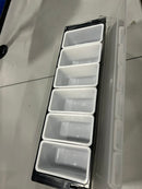 NRODOOM ICE COOLED CONDIMENT CADDY SERVER 6 COMPARTMENT - BLACK - Like New