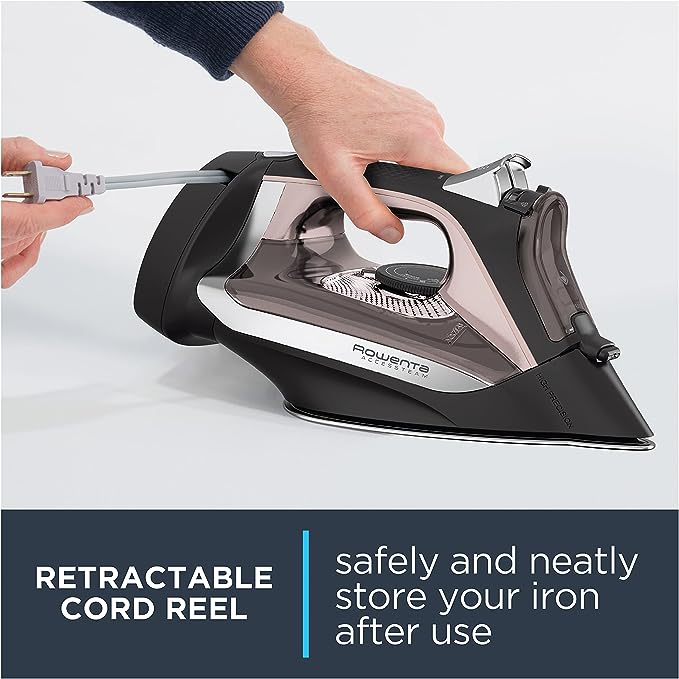 Rowenta AccessSteam Cordreel Steam Iron DW24 - Black - Like New
