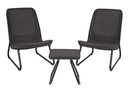 KETER RIO 3 PIECE RESIN WICKER PATIO FURNITURE SET DARK GRAY - Scratch & Dent