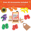 Best Choice Products Pretend Play Grocery Wooden Supermarket Toy - Red - Brand New