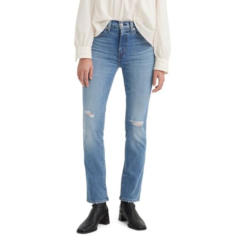 LEVI'S WOMEN'S 724 HIGH RISE STRAIGHT JEANS - SIZE: WOMEN 29X30 - BLUE - Brand New