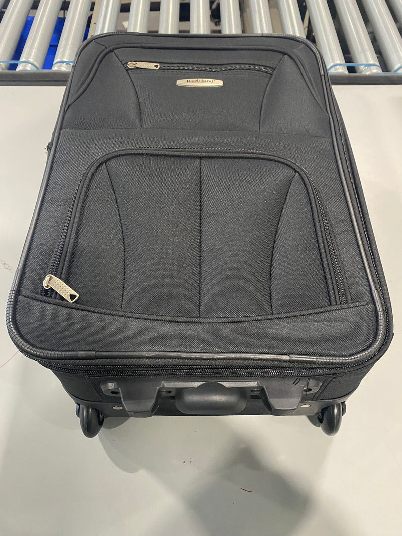 ROCKLAND 19 INCH FASHION SOFTSIDE UPRIGHT LUGGAGE EXPANDABLE - BLACK - Brand New