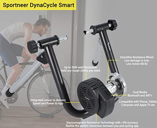 SPORTNEER BIKE TRAINER - Smart Stationary Bicycle Trainer Support Bluetooth - Like New