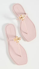 137704 Tory Burch Women's Roxanne Jelly Sandals Meadowsweet/Gold Size 7 - Like New