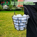 10L0L Metal Golf Ball Bucket with Handle Holds 50 Balls-Black - Brand New