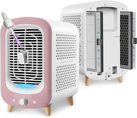 Jafanda Air Purifier 780sq ft HEPA & Activated Carbon Air Cleaner JF180 - Pink Like New