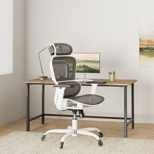 FELIXKING OFFICE CHAIR, RECLINING HIGH BACK COMPUTER CHAIR FK968ZK - WHITE - Like New