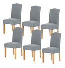 TIANSHU Chair Covers Dining Room Set of 6 Home Decor (6 Pack, Light Gray) - Brand New