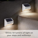 AMAZON RING SOLAR STEPLIGHT MOTION-ACTIVATED BRIGHT LEDS BLACK 53-023646 - Brand New
