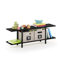 FURINNO TURN-N-TUBE 2-TIER MULTIPURPOSE SHELF - 18075 - ESPRESSO/BLACK - Like New